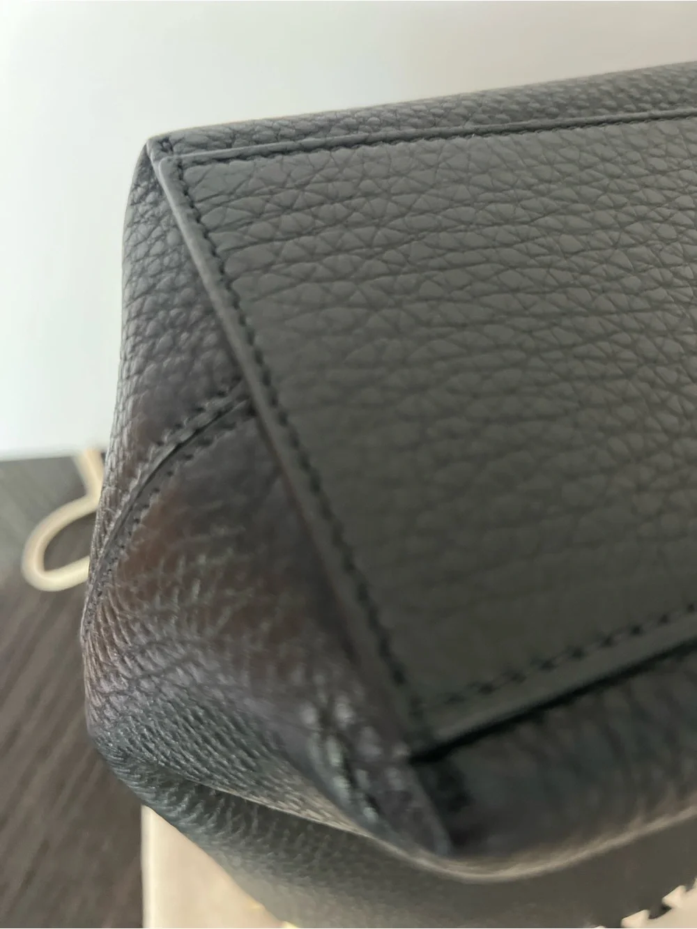 Valentino Garavani Black Pebbled Leather Rockstud Tote